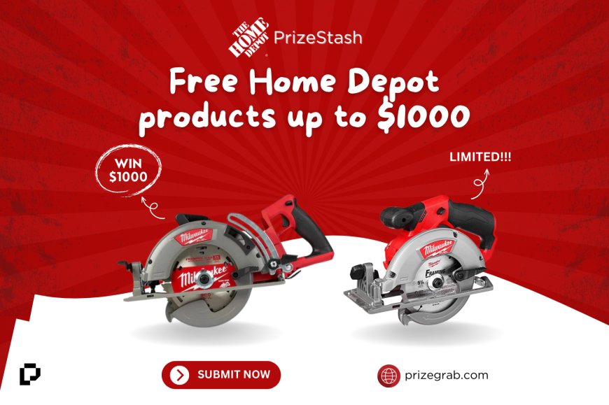 Win a $1000 Home Depot Gift Card with PrizeStash!